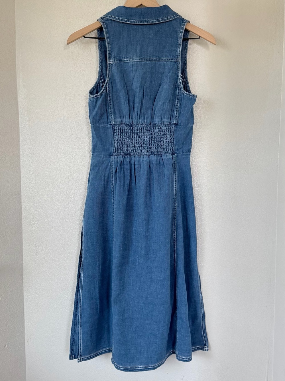 ANTHROPOLOGIE NWT XS Pilcro 100% Cotton Denim Blouse Longline Lightweight Top - Picture 6 of 14